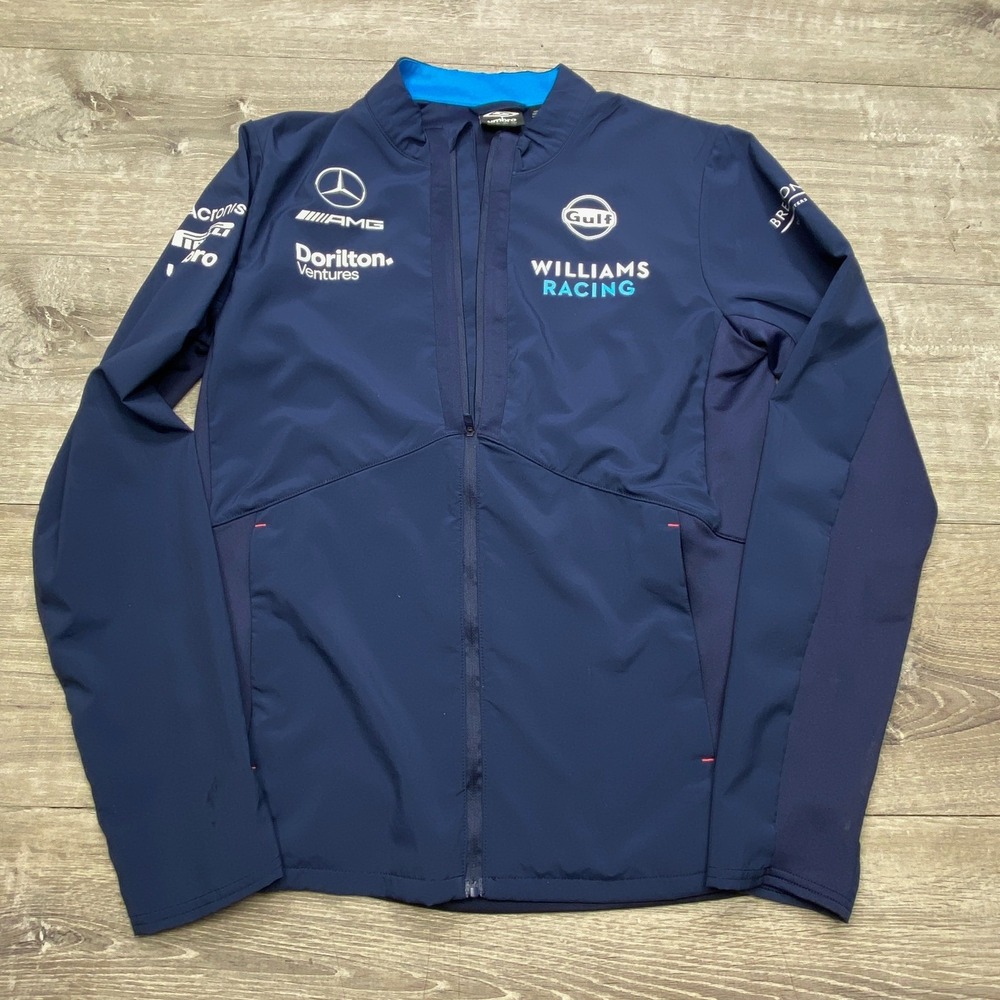 Umbro Williams Racing Jacket Mens M Navy F1 Gulf Mercedes AMG Team Softshell